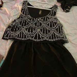 Beaded high low dress